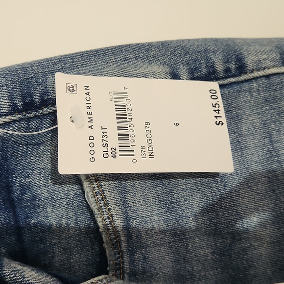Good American Good Legs Straight Jeans in blue size 6 new with tag - Picture 10 of 17